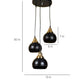 Eliante Marine Black And Gold Iron Hanging Light 1121-3LP