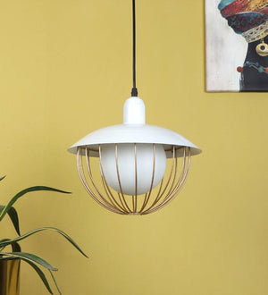 Eliante Bonhuer White And Gold Iron Hanging Light 1123-1LP