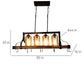 Eliante Lassitude Brown And Black Wood And Iron Hanging Light 1126-4LP