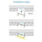 JS-JAS JSAS-Retail Recessed 01 Shelf Light Alluminium Profile For Strips 116-JAS-R3017