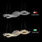 Seranova Wave Crystal Chandelier – Luxury Wave-Inspired LED Crystal Dining Light for Modern Interiors