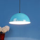 Blue Metal Hanging Light - 12-INCH-GANJA-BL-WH