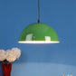 Grey Metal Hanging Light 12-INCH-GANJA-GR-WH