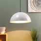 White Metal Hanging Light 12 INCH-GANJA-WH-GD
