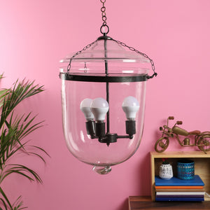 Glass Hanging Light-12-Beljal-Clear-3lp - Included Bulb