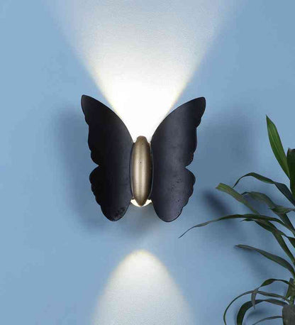 Eliante Luxora Outdoor Wall Light – Black, Aluminium, Inbuilt LED (12012-2WAY)