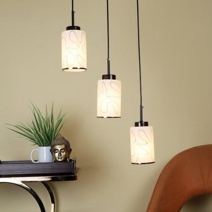 ELIANTE Cylender Black Iron Hanging Lights - 12044-3LP - without bulb