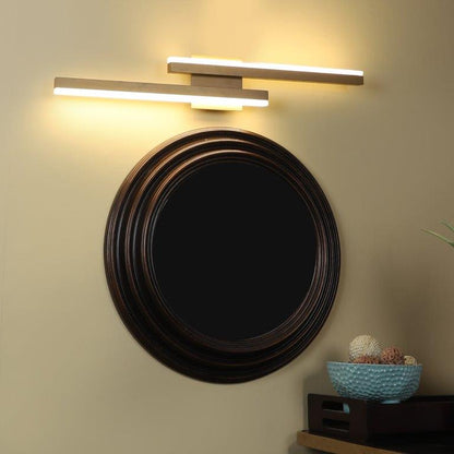 ELIANTE Zigzag Gold Iron Mirror Light - 12058-ML - Inbuilt LED