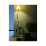 Eliante Curved Modern Floor Lamp – Fabric, Wood