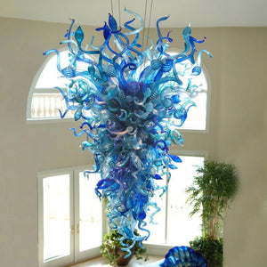 Cascade Glass Art Chandelier – Handcrafted Elegance in Blown Glass Design