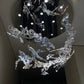 Abstract Amoeba Glass Cluster Chandelier – A Sculptural Statement for Double-Height Lobbies