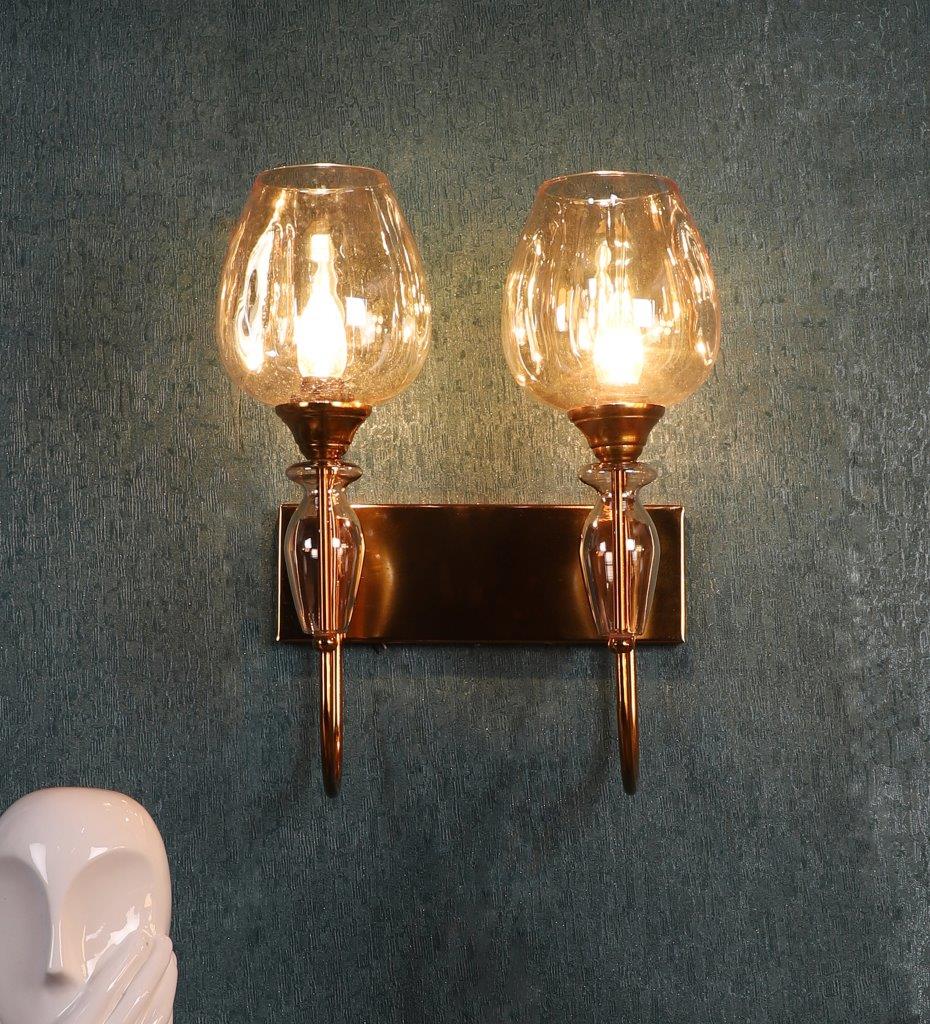 ELIANTE Antique Gold Iron Wall Light - 1328-2W