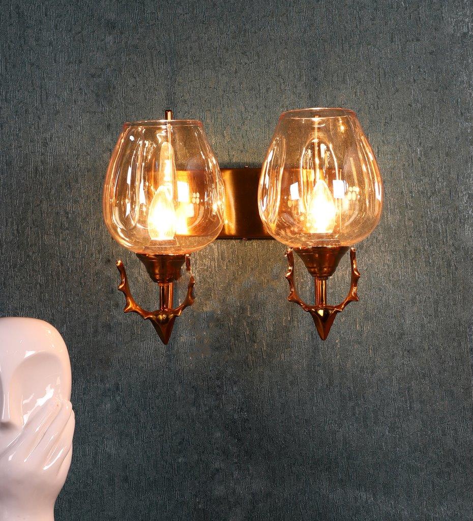 ELIANTE Antique Gold Iron Wall Light - 1329-2W