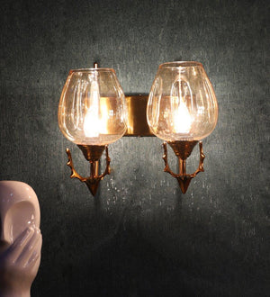 ELIANTE Antique Gold Iron Wall Light - 1329-2W