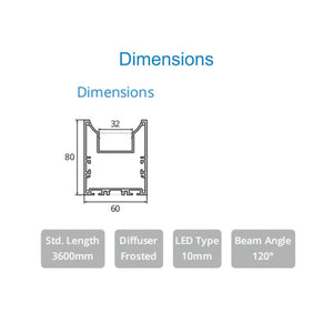 JS-JAS Suspended Alluminium Profile For Strips 139-JAS-S6080