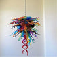 Cascade Glass Art Chandelier – Handcrafted Elegance in Blown Glass Design