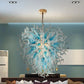 Cascade Glass Art Chandelier – Handcrafted Elegance in Blown Glass Design