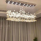 Gemstoniya Crystal Glass Chandelier – Modern Luxury Hanging Light for Living & Dining Room