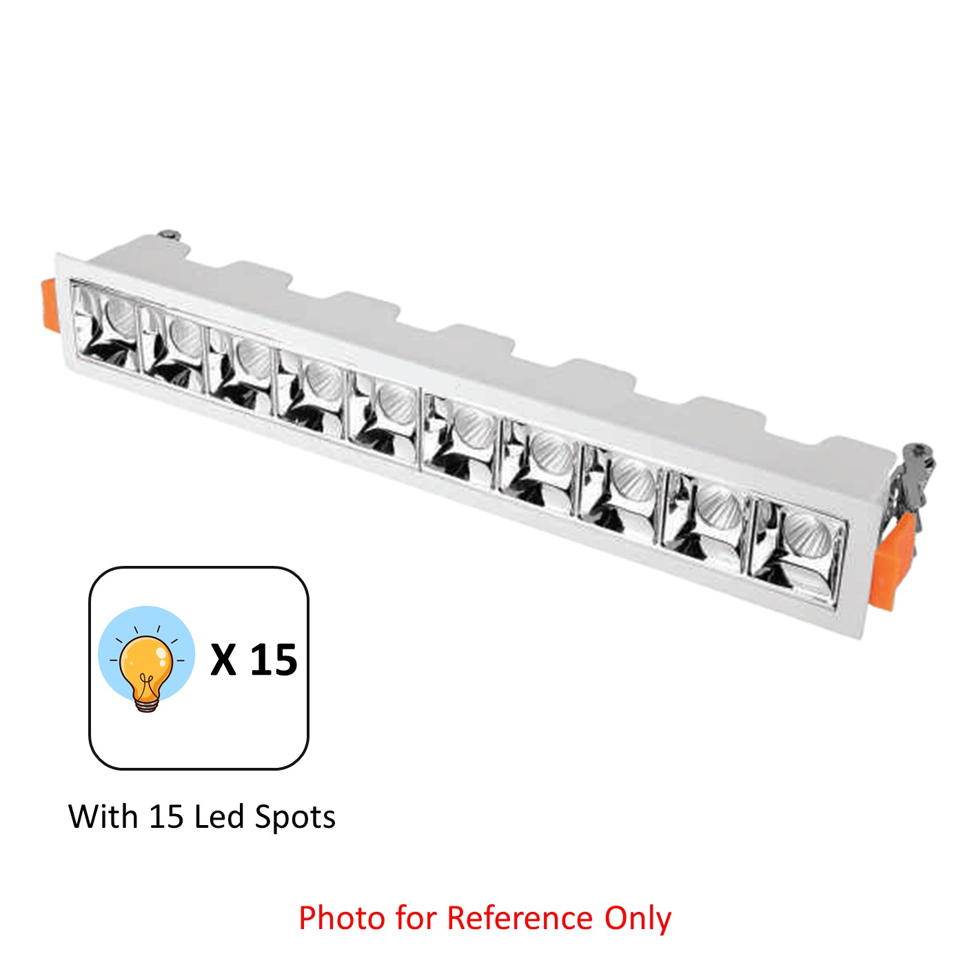 15 Led Linear Chrome Reflector Linea 30 Linear Laser Spot Light 30w ALLN30S