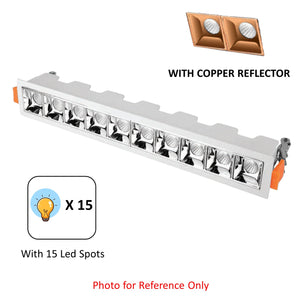 15 Led Linear Copper Reflector Linea 30 Linear Laser Spot Light 30w ALLN30S