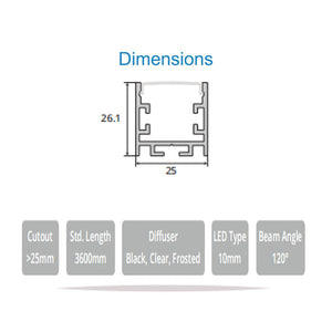 JS-JAS Interconnectable Alluminium Profile For Strips 150-JAS-S2526