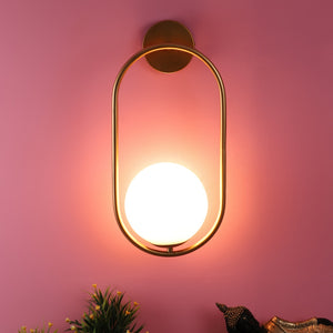 Golden Metal Wall Light -1516-1W-REC - Included Bulb