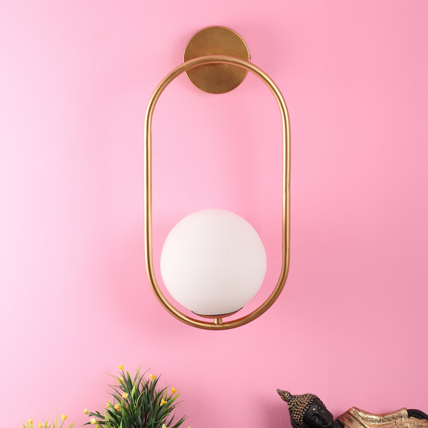 Golden Metal Wall Light -1516-1W-REC - Included Bulb