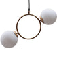 Golden  Metal  Hanging Light-1516-Hl-Rd-2lp - Included Bulb