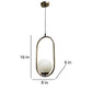 ELIANTE Antique Gold Iron Base White White Shade Hanging Light - 1517-1Lp-Ab - Bulb Included