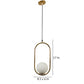 Gold Metal Hanging Light - 1518-1P-GD-HL - Included Bulb