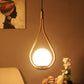 ELIANTE Gold Iron Base White Glass Shade Hanging Light - 1522-1Lp - Bulb Included