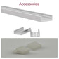 JS-JAS Top View 3D Verticle Bend Flexible Silicon Linear Profile For Strip 154-JAS-F0808