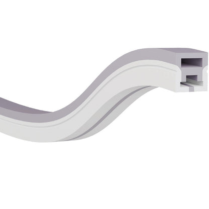 JS-JAS Top View 3D Verticle Bend Flexible Silicon Linear Profile For Strip 154-JAS-F0808