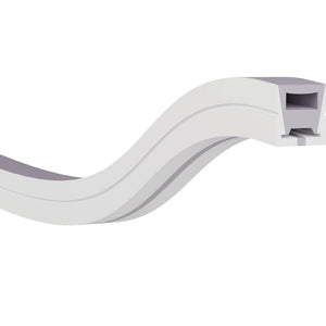 JS-JAS Top View Top View Verticle Bend Flexible Silicon Linear Profile For Strip 156-JAS-F1212