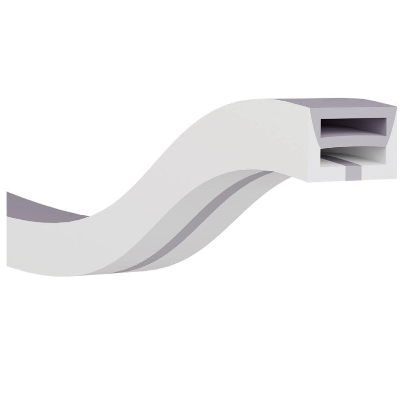 JS-JAS Top View Top View Verticle Bend Flexible Silicon Linear Profile For Strip 158-JAS-F1510