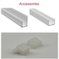 JS-JAS Top View Top View Verticle Bend Flexible Silicon Linear Profile For Strip 159-JAS-F1616