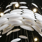 Customised Egg Shell Glass Chandelier with COB Lighting – Double Height & Rectangular Designs