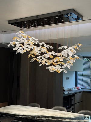 Frangipani Blossom Glass Chandelier – A Statement Piece for Double-Height Interiors
