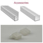 JS-JAS Top View 3D Top View 3D Verticle Bend Flexible Silicon Linear Profile For Strip 160-JAS-F1616