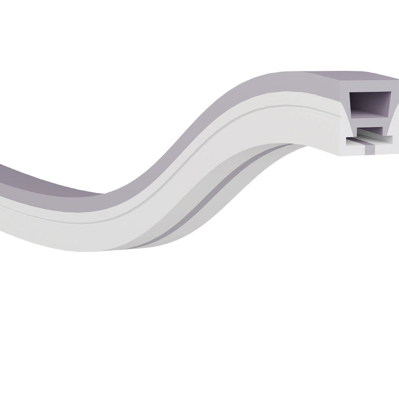 JS-JAS Top View 3D Top View 3D Verticle Bend Flexible Silicon Linear Profile For Strip 160-JAS-F1616