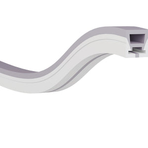 JS-JAS Top View 3D Top View 3D Verticle Bend Flexible Silicon Linear Profile For Strip 160-JAS-F1616