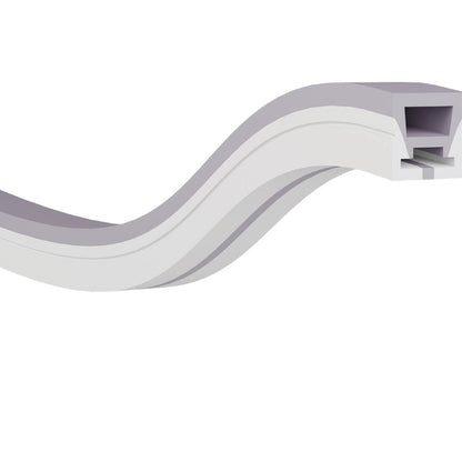 JS-JAS Top View 3D Top View 3D Verticle Bend Flexible Silicon Linear Profile For Strip 160-JAS-F1616