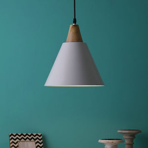 Wooden Metal Wall Light White - 1616-HL - Included Bulb