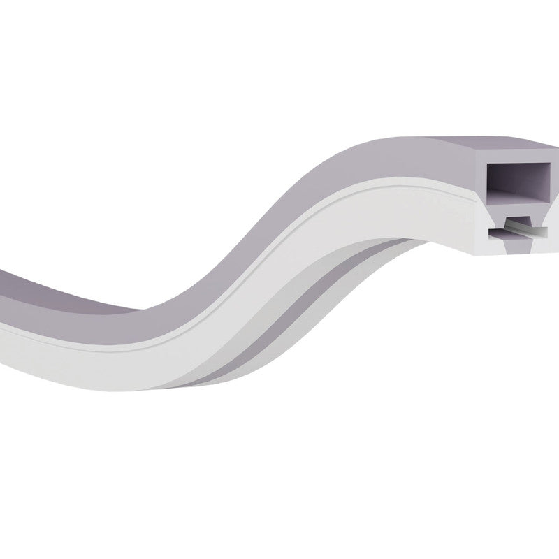 JS-JAS Top View 3D Top View 3D Verticle Bend Flexible Silicon Linear Profile For Strip 162-JAS-F2020