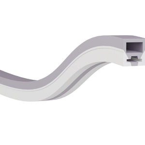 JS-JAS Top View 3D Top View 3D Verticle Bend Flexible Silicon Linear Profile For Strip 162-JAS-F2020