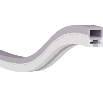 JS-JAS Top View 3D Top View 3D Verticle Bend Flexible Silicon Linear Profile For Strip 162-JAS-F2020