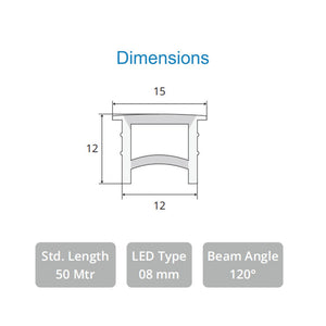 JS-JAS Top View Top Cover Side Bend Flexible Silicon Linear Profile For Strip 164-JAS-F1512