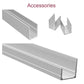 JS-JAS Top View Top Cover Side Bend Flexible Silicon Linear Profile For Strip 164-JAS-F1512