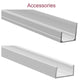 JS-JAS Top View Top Cover Side Bend Flexible Silicon Linear Profile For Strip 165-JAS-F2016