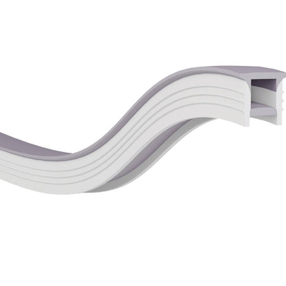 JS-JAS Top View Top Cover Side Bend Flexible Silicon Linear Profile For Strip 165-JAS-F2016